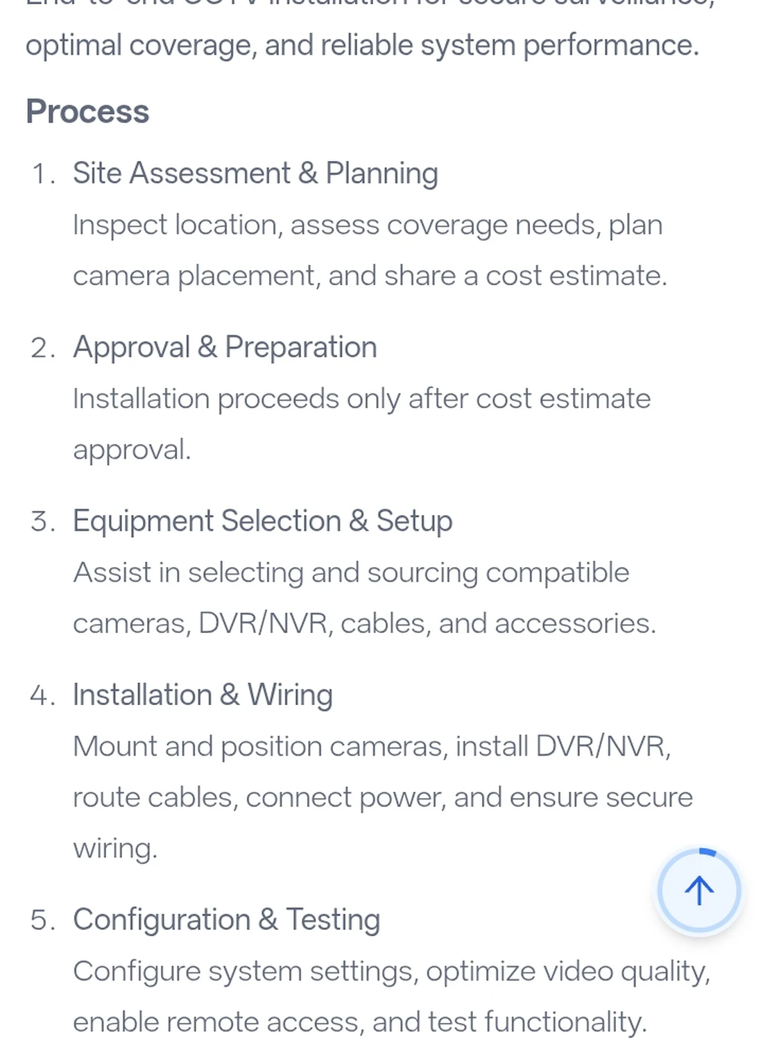 CCTV installation process guide